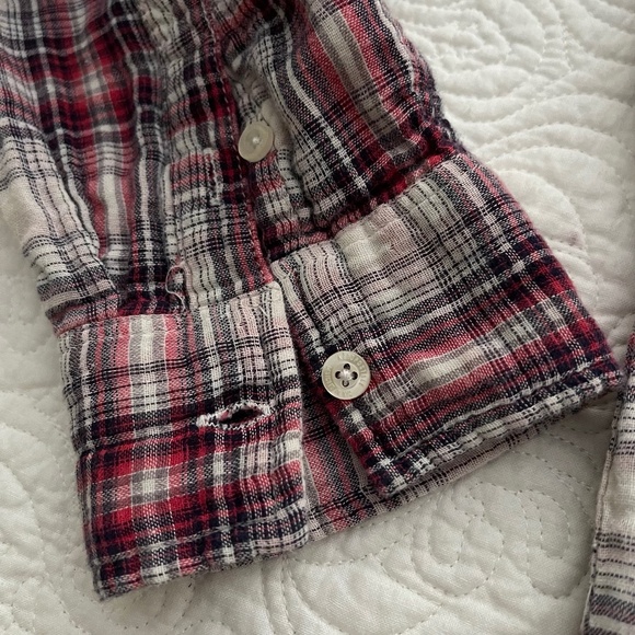 AEROPOSTALE Women’s Long Sleeve Plaid Lined Button Down Shirt S/P - Picture 5 of 14